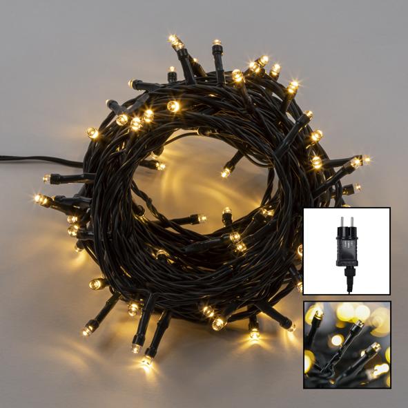 Lichterkette mit 100 warm weißen LEDs