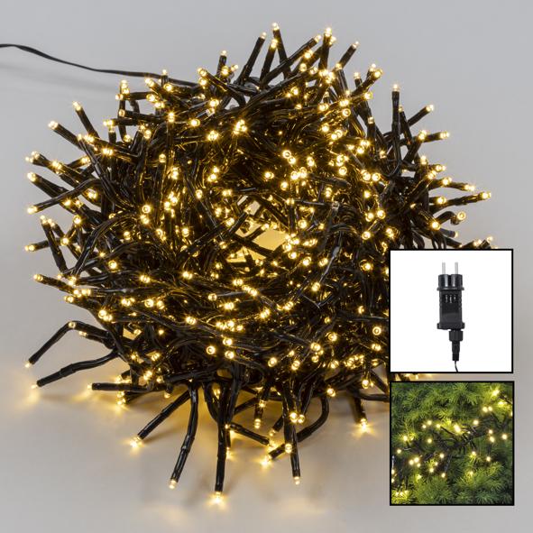 Cluster-Lichterkette mit 768 warm weißen LEDs