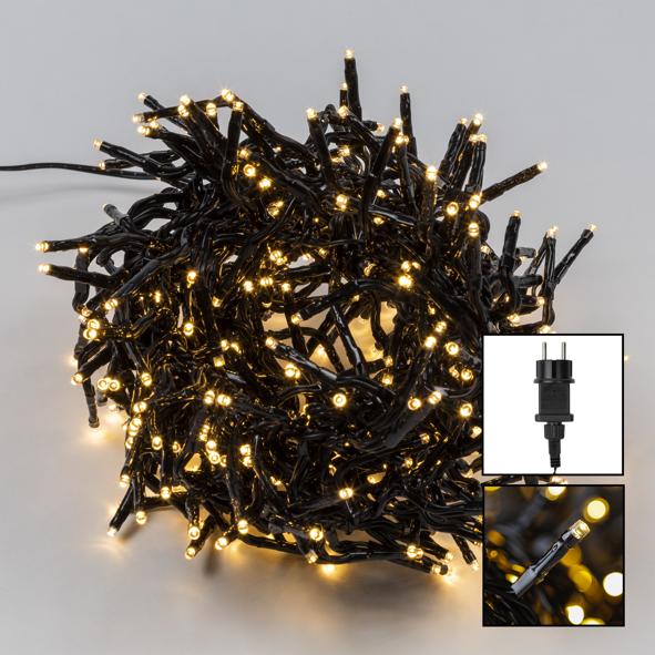 Cluster-Lichterkette mit 384 warm weißen LEDs