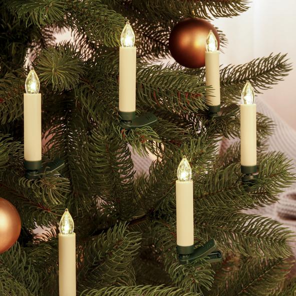 10 kabellose LED-Weihnachtskerzen