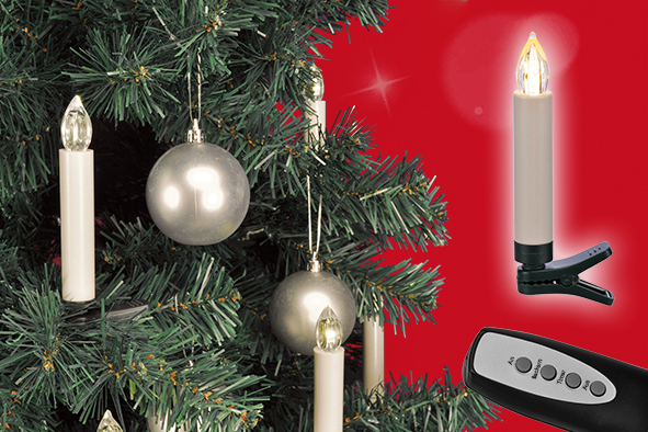 20 kabellose LED-Weihnachtskerzen