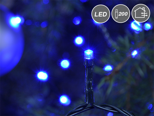 LED Lichterkette mit 200 Lämpchen für