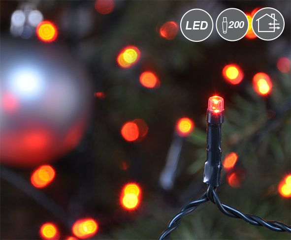 LED Lichterkette mit 200 Lämpchen für