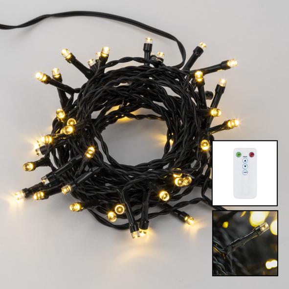Lichterkette mit 50  warm weißen LEDs