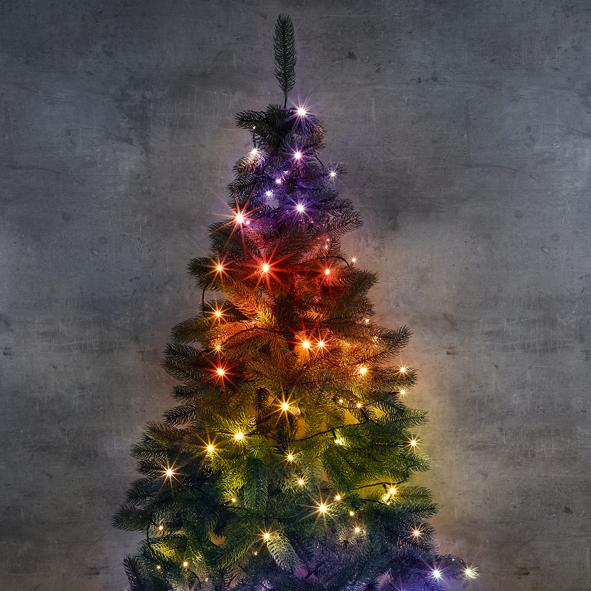 LED Lichterkette mit 100 multicolor