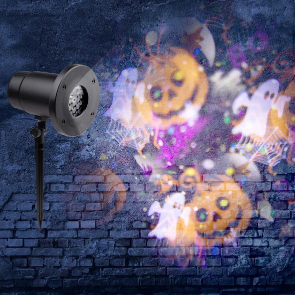 LED-Projektor mit Halloweenmotiven
