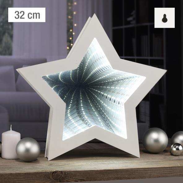 Deko-Stern mit Endlos-Spiegeleffekt