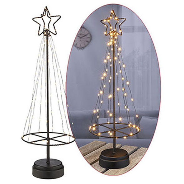 Metall Weihnachtsbaum mit 85 mini LEDs