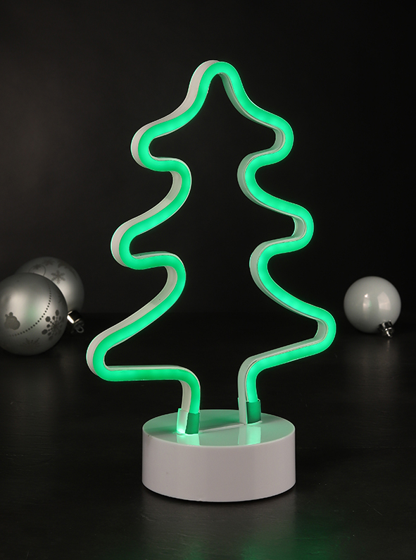 LED Tanne mit 100 neongrünen