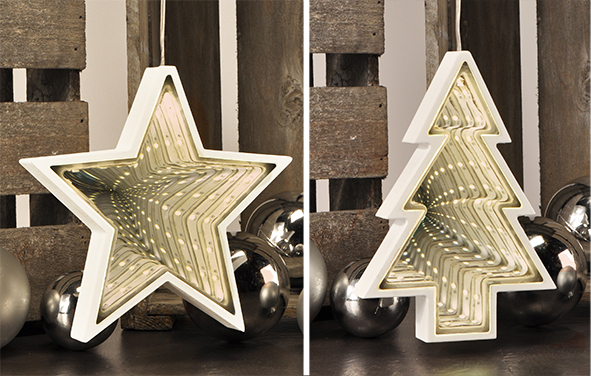 Deko-Figuren mit Endlos-Spiegeleffekt