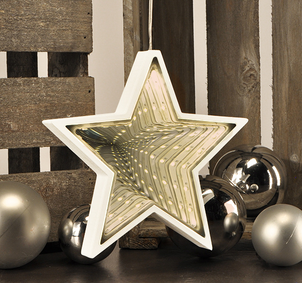 Deko-Stern mit Endlos-Spiegeleffekt