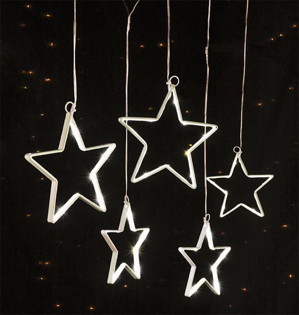 Lichterkette mit 5 beleuchten Elementen