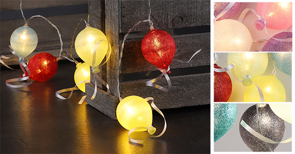 LED Batterie-Lichterkette "Luftballons"