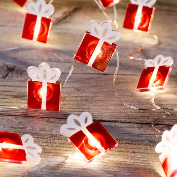 LED Batterie-Kupferlichterkette mit Geschenken