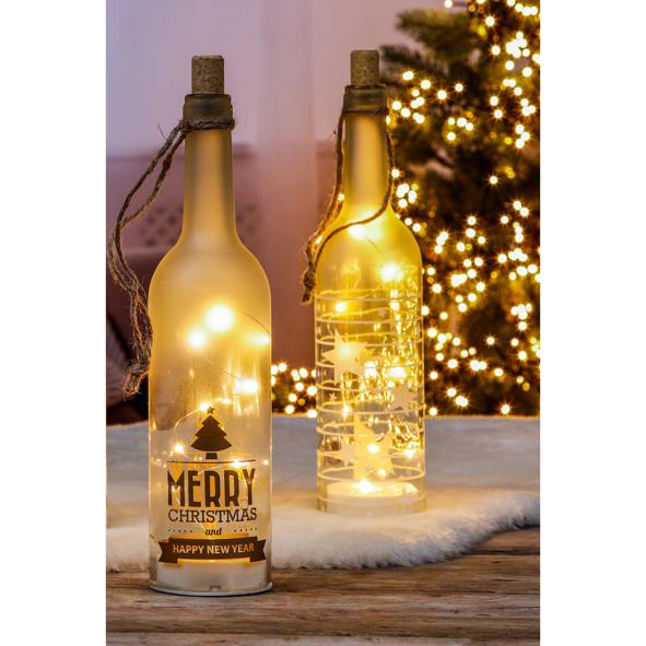 Glasflasche mit LED Beleuchtung