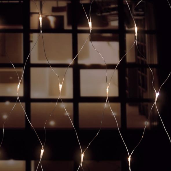 LED 208 Lichternetz, warmweiß mit Blinkfuntion