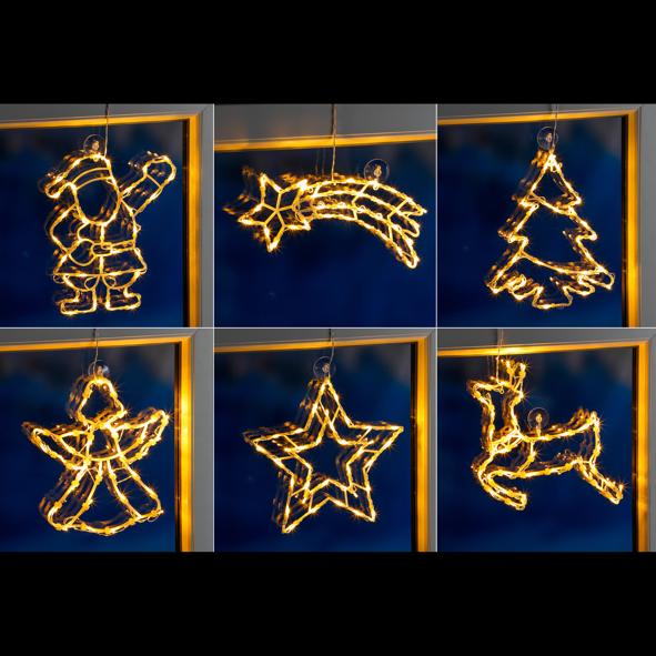 Fenstersilhouette mit 35 LEDs