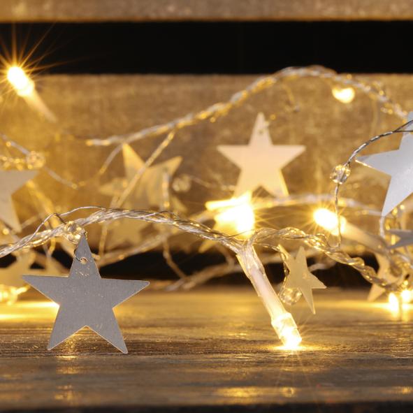 LED Lichterkette mit Sternen