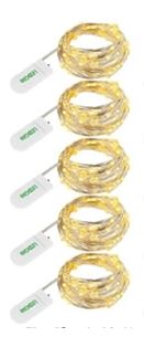 LED Batterie Lichterkette, 5er Set