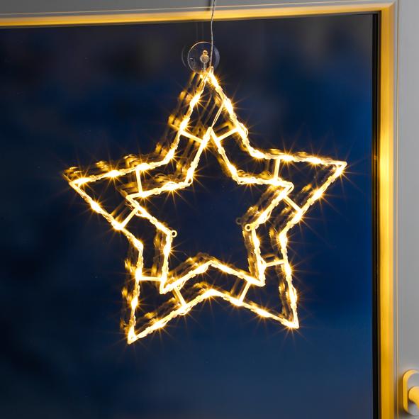 Fenstersilhouette mit 50 LED