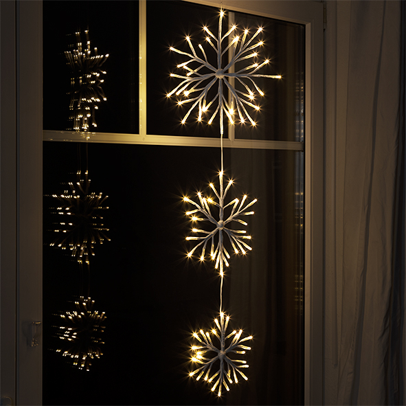 LED Schneeflocke 3 Stück