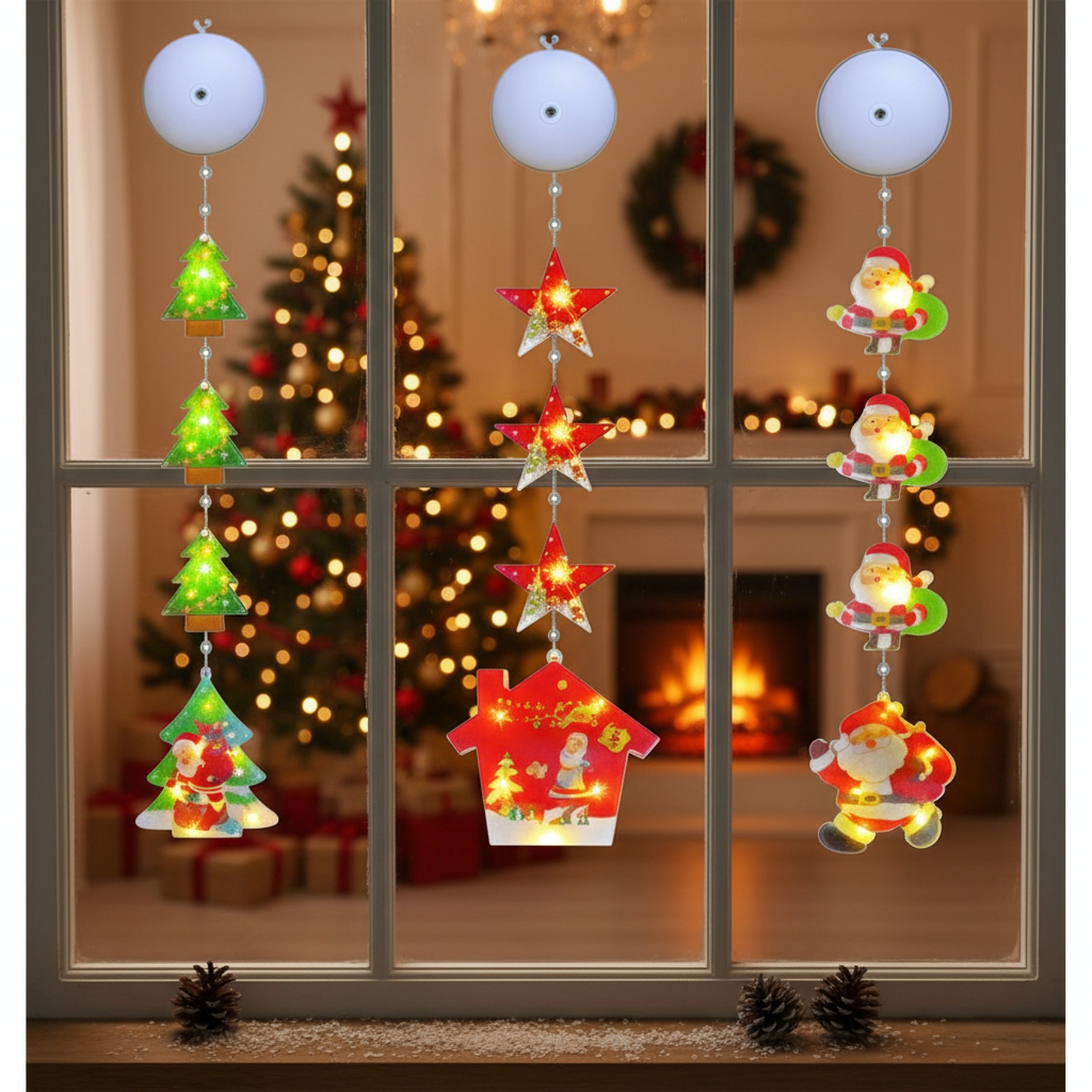 Fensterdekoration, 3 fach sortiert