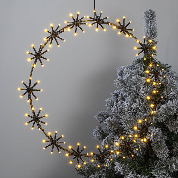 LED-Metallkranz "Feuerwerk"