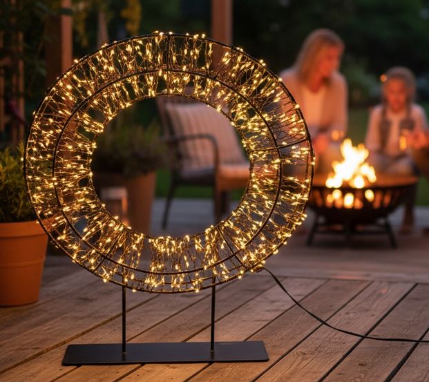 LED Kranzleuchte mit Fuß