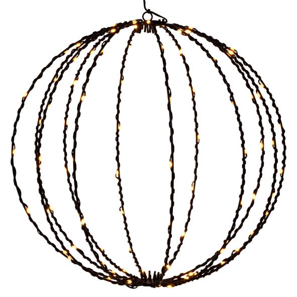 Metallkugel mit 90 warm weißen LED