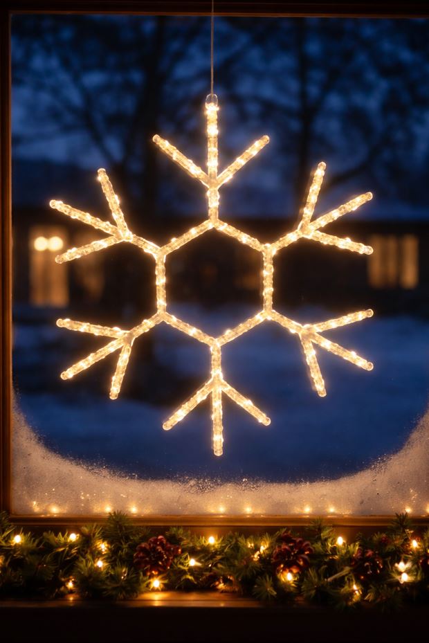 beleuchtete Weihnachtsdeko "Schneeflocke"