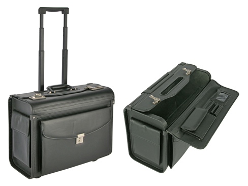 Trolley Pilotenkoffer in schwarz