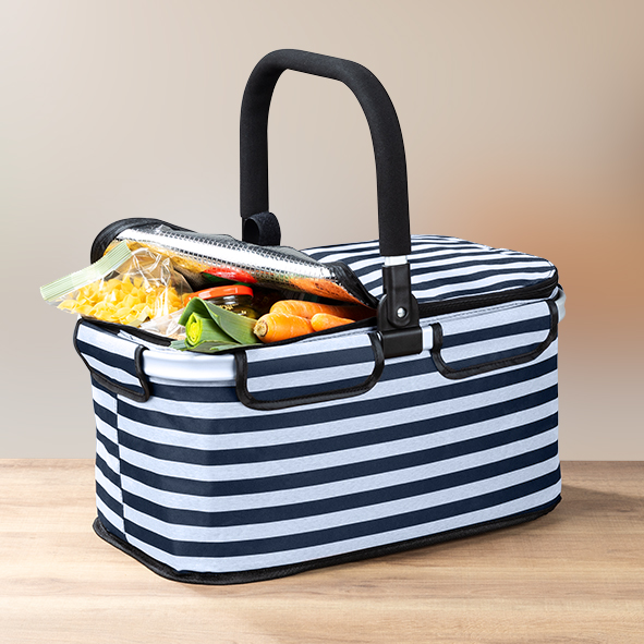 Einkaufskorb, nutzbar als Kühltasche