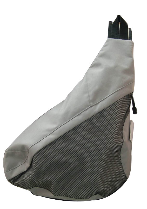 Bodybag in grau mit schwarzem Netz-