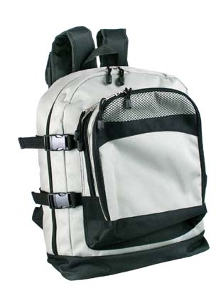 Rucksack aus 600 D Polyester in grau