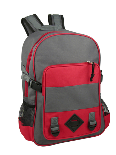 Rucksack in rot/blau