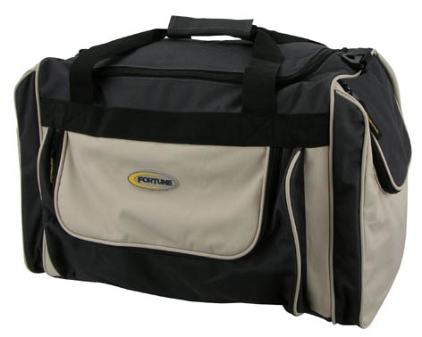 Reisetasche in blau/beige/schwarz