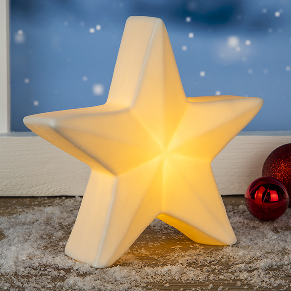 Beleuchteter Porzellan Stern