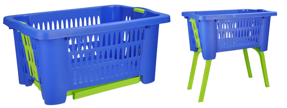 Wäschekorb mit klappbaren Füßen