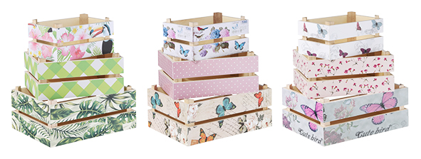 Dekoboxen-Set aus Holz