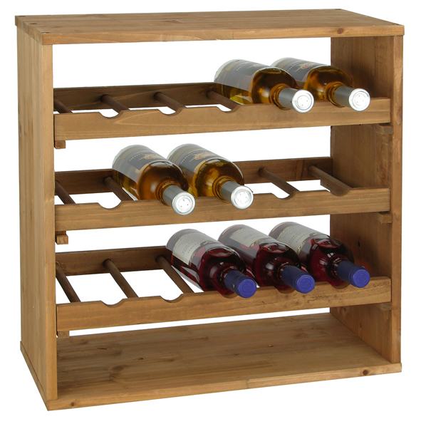 Weinregal aus Holz für 15 Flaschen