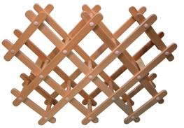 Flaschenregal, im Karodesign für 10