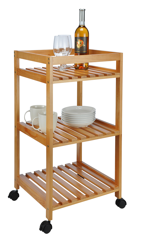 Küchenwagen aus Kiefernholz