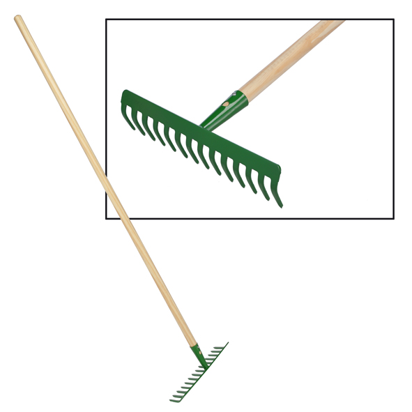 Gartenrechen mit 14 Zinken