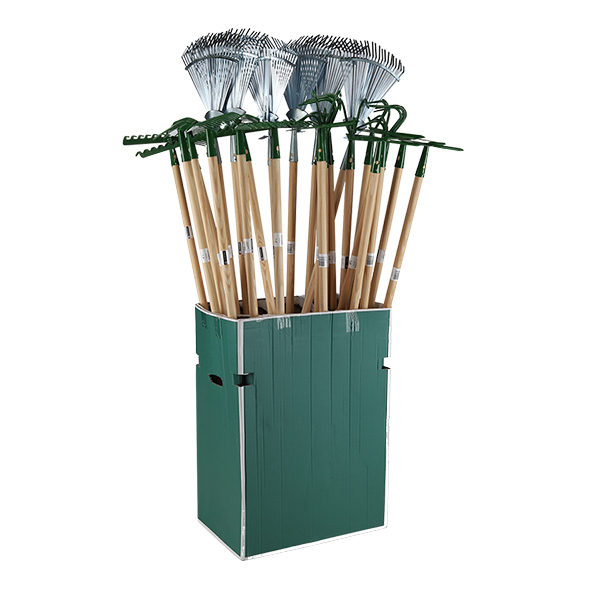 Gartengeräte im Display