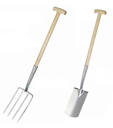 Grabegabel/Spaten, Edelstahl mit