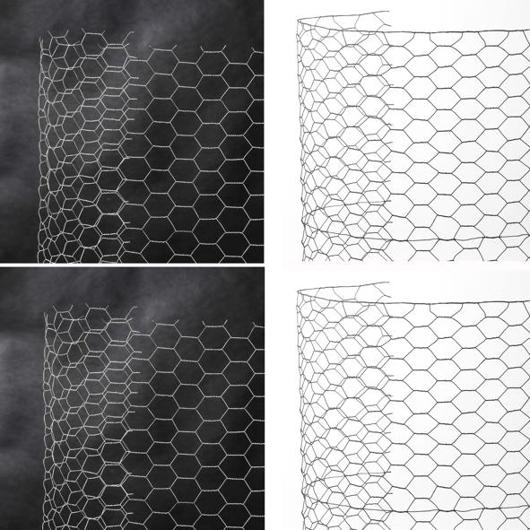 Drahtgeflecht, 6eck, im Mischkarton, 4-fach sort.