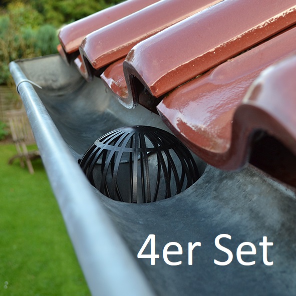 Dachrinnenverschluss 4er Set (Fallrohrschutz)