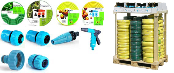 Palette Gartenschläuche und