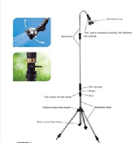 Dreibein Gartendusche