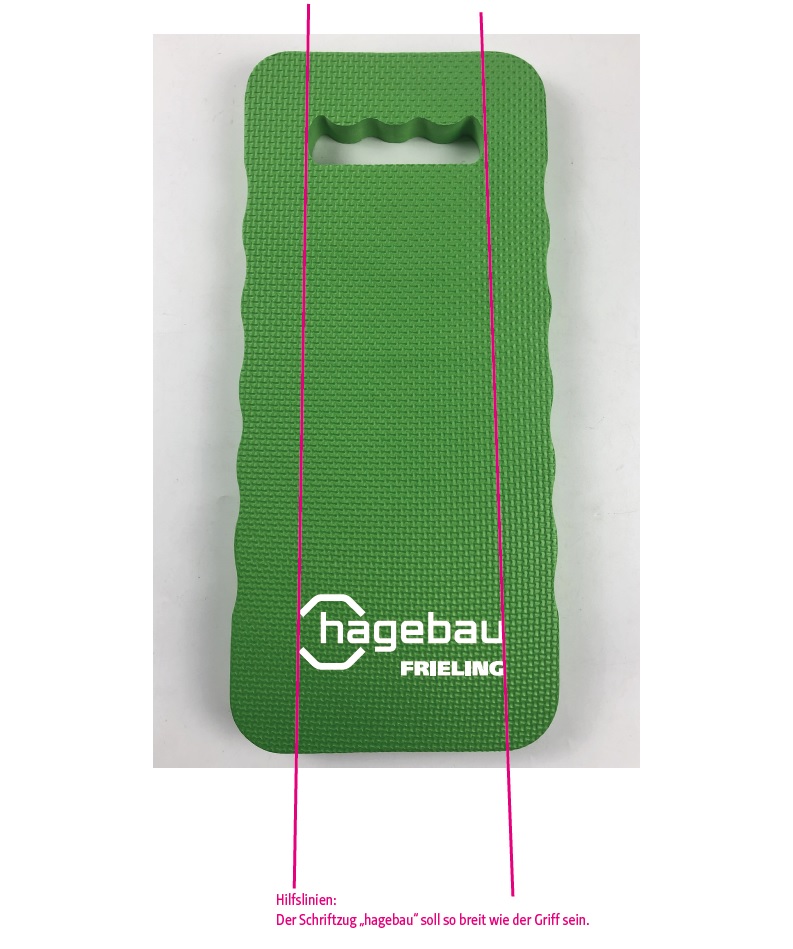 Knieunterlage, mit Kundenlogo